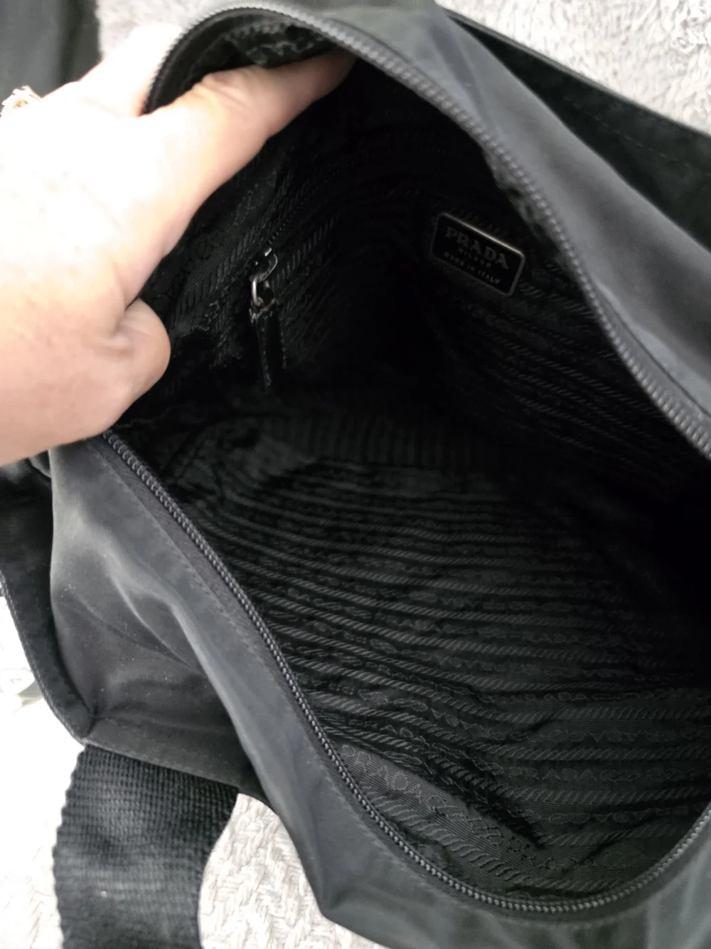 Vintage Prada Tessuto Nylon Shoulder Tote Bag